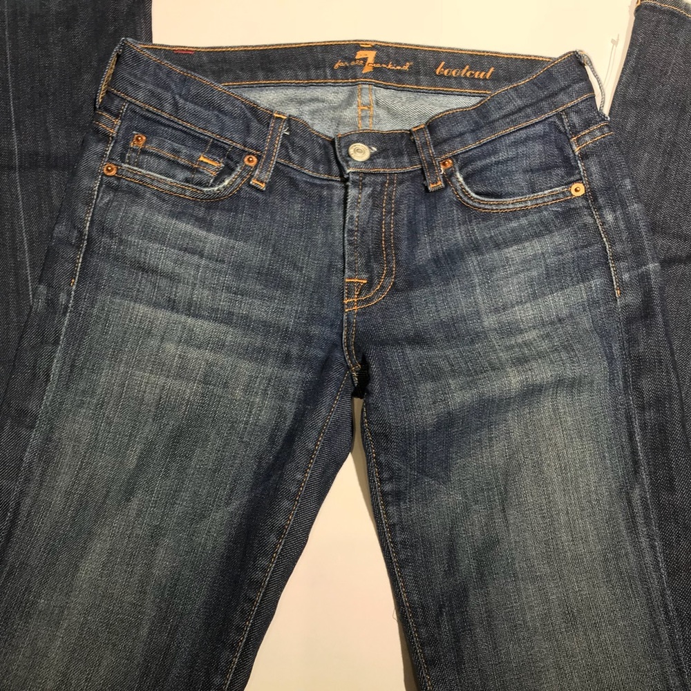 7 for all mankind dark distressed bootcut size 26. Y2k